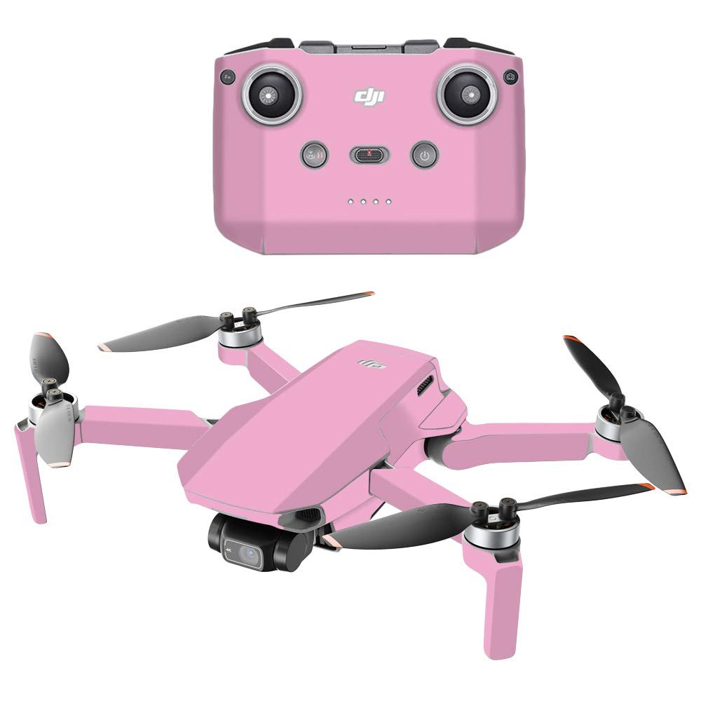 MightySkins Compatible with DJI Mini 2 Portable Drone - Solid Pink | Protective, Durable, and Unique Vinyl Decal wrap Cover | Easy to Apply, Remove, and Change Styles | Made in The USA