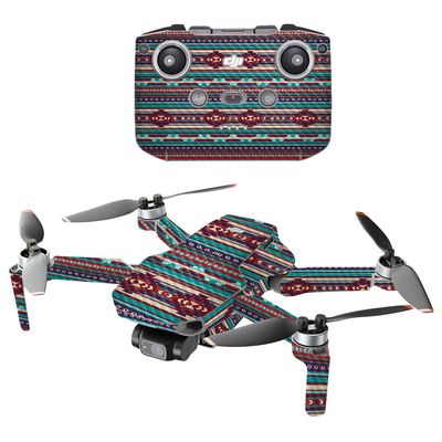 MightySkins Carbon Fiber Compatible with DJI Mini 2 Portable Drone - Southwest Stripes | Protective, Durable Textured Carbon Fiber Finish | Easy to Apply | Made in The USA