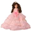 18 Quinceaera Last Doll with Umbrella Dress Stand  ltima Mueca Mis Quince Aos Keepsake, Traditional Hispanic Sweet 15 Doll, Ceremony & Table Centerpiece, Full Accessory KB18724-3B (Pink) view 1