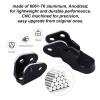 Hobbypark Aluminum Lower Link Mount Set for Axle Compatible with Redcat Gen8 Upgrades, Replacement of RER11337 RER11414 (Black) view 2
