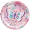 Amscan Round Plates, 7" (8-Pack) - Vibrant Premium Quality Party Plates, Perfect for Parties & Events, Flutter view 1