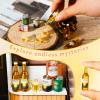 1:12 Scale 11 Pcs Miniature Beer Bottles and Beer Cans Mini House Drink Accessories for Fairy Garden Pub Bar Decoration Dollhouse Beer Glass Model view 4