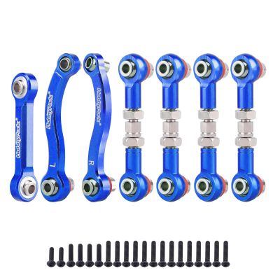 Hobbypark Metal Turnbuckle Aluminum Camber Links Toe Links with Rod Ends Steering Linkage Set for Traxxas 1/18 LaTrax Teton Upgrades Desert Prerunner, Replace 7636 (Navy Blue)