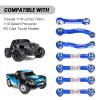Hobbypark Metal Turnbuckle Aluminum Camber Links Toe Links with Rod Ends Steering Linkage Set for Traxxas 1/18 LaTrax Teton Upgrades Desert Prerunner, Replace 7636 (Navy Blue) view 3