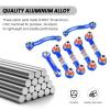 Hobbypark Metal Turnbuckle Aluminum Camber Links Toe Links with Rod Ends Steering Linkage Set for Traxxas 1/18 LaTrax Teton Upgrades Desert Prerunner, Replace 7636 (Navy Blue) view 4