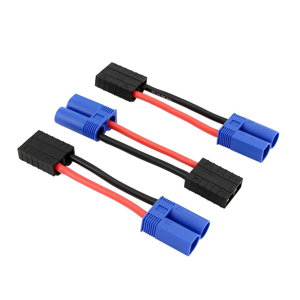 BDHI 3pcs Compatible with TRX Female to EC5 Male 14awg 2inch Connector Adapter Cable(B155-3)