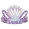 Amscan Shimmering Mermaids Foil Paper Crowns (Pack of 8) - 4" x 7.75" - Enchanting Purple Party Accessories - Ideal Game Prizes and Costume Accents view 1