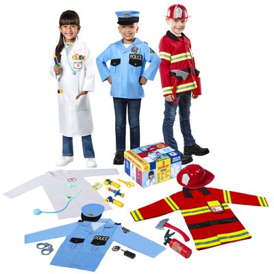 Rubies Everyday Heroes Dress Up Trunk Set Toy for Kids, No Size