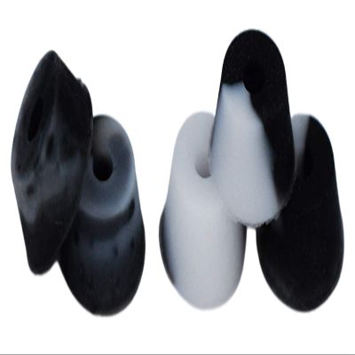Teak Tuning Bubble Bushings Pro Duro Series in Black and White Swirl - Loose (61A) - Custom Molded Fingerboard Tuning