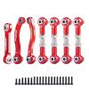 Hobbypark Metal Turnbuckle Aluminum Camber Links Toe Links with Rod Ends Steering Linkage Set for Traxxas 1/18 LaTrax Teton Upgrades Desert Prerunner, Replace 7636 (Red) view 1