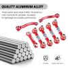 Hobbypark Metal Turnbuckle Aluminum Camber Links Toe Links with Rod Ends Steering Linkage Set for Traxxas 1/18 LaTrax Teton Upgrades Desert Prerunner, Replace 7636 (Red) view 4