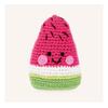 Pebble Fair Trade Handmade Crochet Cotton Friendly Watermelon Baby Rattle view 1