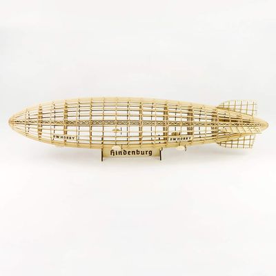 Viloga DIY Hindenburg Model Kit 1:453 Airship, 21.2'' Laser Cutting 3D Wooden Puzzles Zeppelin Model KIT to Build for Adults, Unassembled 3D Puzzles for Men Women on Festival Birthday Gift