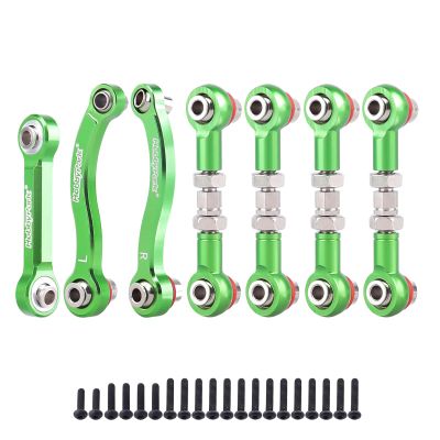 Hobbypark Metal Turnbuckle Aluminum Camber Links Toe Links with Rod Ends Steering Linkage Set for Traxxas 1/18 LaTrax Teton Upgrades Desert Prerunner, Replace 7636 (Green)