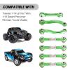 Hobbypark Metal Turnbuckle Aluminum Camber Links Toe Links with Rod Ends Steering Linkage Set for Traxxas 1/18 LaTrax Teton Upgrades Desert Prerunner, Replace 7636 (Green) view 3