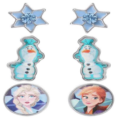 Disney Frozen Earring Trio Set SH00602RL.PH, One Size, Metal, No Gemstone