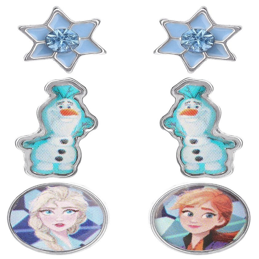 Disney Frozen Earring Trio Set SH00602RL.PH, One Size, Metal, No Gemstone