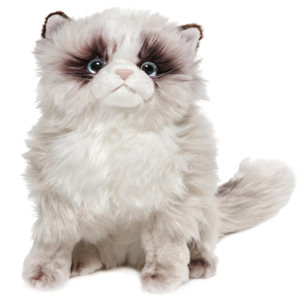 Bearington Cat Stuffed Animal - Ralistic Cat Plush Lifelike Himalayan Kitty Plushies That Look Real - Tasha 10.5"