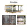 1:24 Scale Die-Cast Car Garage Display Case with Transparent Acrylic Cover and LED Lighting for 3 Parking Spaces (2A) view 3