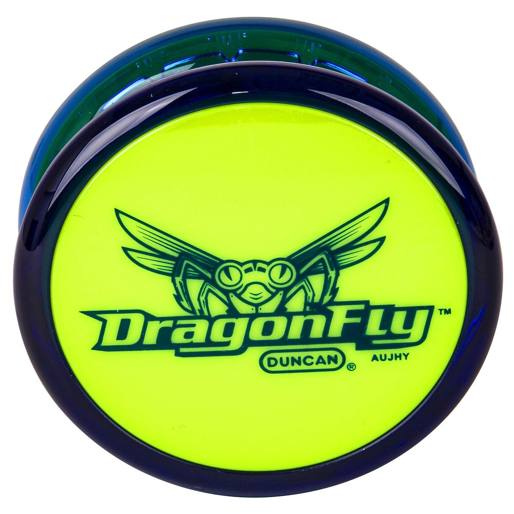 Duncan Dragonfly Yo-Yo -Blue with Green Cap, Pack of 1