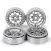 4Pcs Aluminum 1.9" Beadlock Wheel Rims for 1/10 RC TRX-4 SCX10 CC01 F350 D90 90034 Crawler Car (Silver) view 2