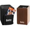 Sela Percussion Birchwood Box Drum Bundle with Internal snares, Includes Cajon Backpack, Sitting pad and Learn to Play Book, Made in Germany, 2 Year Warranty (SE191EN) view 1