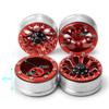 4Pcs 1.9 inch Aluminum Beadlock Wheel Rims for 1/10 Scale AXIAL SCX10 D90 CC01 TRX4 RC Crawler (Red) view 3