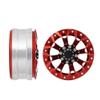 4Pcs 1.9 inch Aluminum Beadlock Wheel Rims for 1/10 Scale AXIAL SCX10 D90 CC01 TRX4 RC Crawler (Red) view 4