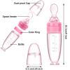 2 Pieces Silicone Baby Spoons Baby Feeding Spoon with Standing Base for Infant 0-24 Months Dispensing and Feeding (Pink) view 2