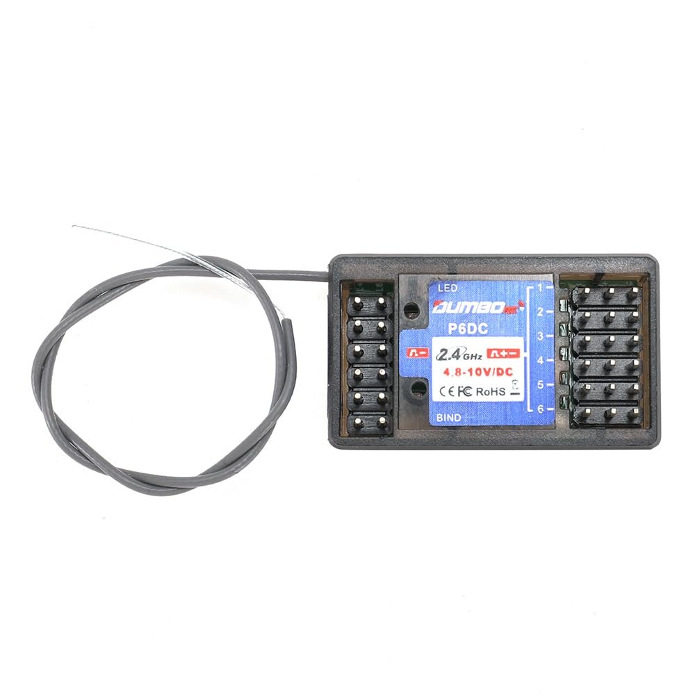 DUMBORC P6DC RC Receiver with Linkage Simulation Light System for Dumborc X4/X6/X6PM/X10P-350/DDF-350 RC Transmitter