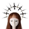 BLESSUME Halo Crown Mary Goddess Headband Women Halloween Costume Headpiece (Black) view 2