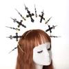 BLESSUME Halo Crown Mary Goddess Headband Women Halloween Costume Headpiece (Black) view 4