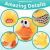 Cuteoy 13" Quacking Duck Musical Stuffed Animal Plushies Walking Singing Waving Electronic Interactive Plush Toy for Kids Boys Easter view 4