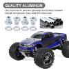 Hobbypark Aluminum 17mm Hex Hubs and Nuts (Splined) & Wheel Wrench for E-Revo/Revo 3.3 / E-Maxx/Summit/T-Maxx/Slayer Pro 4X4 RC Cars Trucks (Silver Hubs) view 3