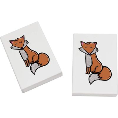 Azeeda 2 x 45mm 'Fox' Erasers/Rubbers (ER00026246)