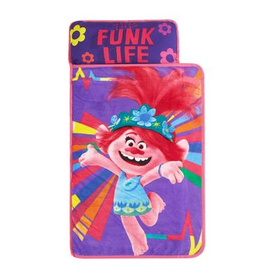 Idea Nuova "DreamWorks Trolls 2 Super Soft Toddler Quilted Nap Mat with Built in Pillow,26"" x46, Multicolor