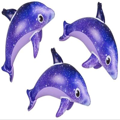 Galaxy Dolphin Inflates | 3 Pack | 36 Inches - Inflatable Pool Toys and Decorations