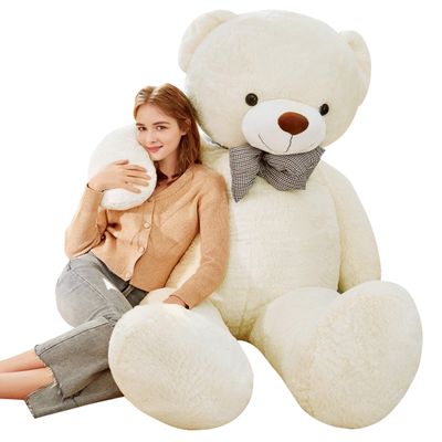 IKASA Giant Teddy Bear Plush Toy Stuffed Animals (White, 70 inches)
