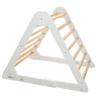 Little Partners Learn 'N Climb Foldable Wooden Climbing Triangle, Wood Climbing Gym for Toddlers, Triangle Climber for Skill-Building and Active Play, White & Natural view 1