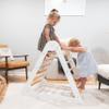 Little Partners Learn 'N Climb Foldable Wooden Climbing Triangle, Wood Climbing Gym for Toddlers, Triangle Climber for Skill-Building and Active Play, White & Natural view 2