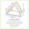 Little Partners Learn 'N Climb Foldable Wooden Climbing Triangle, Wood Climbing Gym for Toddlers, Triangle Climber for Skill-Building and Active Play, White & Natural view 4