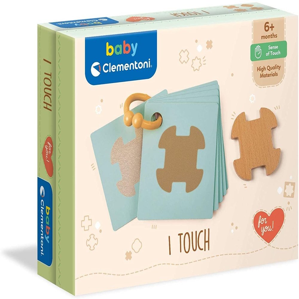 Clementoni - Baby for You-I Touch-Early Childhood Game, First Activities, Children 6 Months+, Made in Italy, Multicoloured, 52476