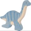 Plesiosaurus: approx. 19 x 2.3 x 10.8 cm, wood, per piece view 1