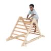 Little Partners Learn 'N Climb Foldable Wooden Climbing Triangle, Wood Climbing Gym for Toddlers, Triangle Climber for Skill-Building and Active Play, Natural view 1