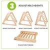 Little Partners Learn 'N Climb Foldable Wooden Climbing Triangle, Wood Climbing Gym for Toddlers, Triangle Climber for Skill-Building and Active Play, Natural view 3