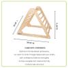 Little Partners Learn 'N Climb Foldable Wooden Climbing Triangle, Wood Climbing Gym for Toddlers, Triangle Climber for Skill-Building and Active Play, Natural view 4