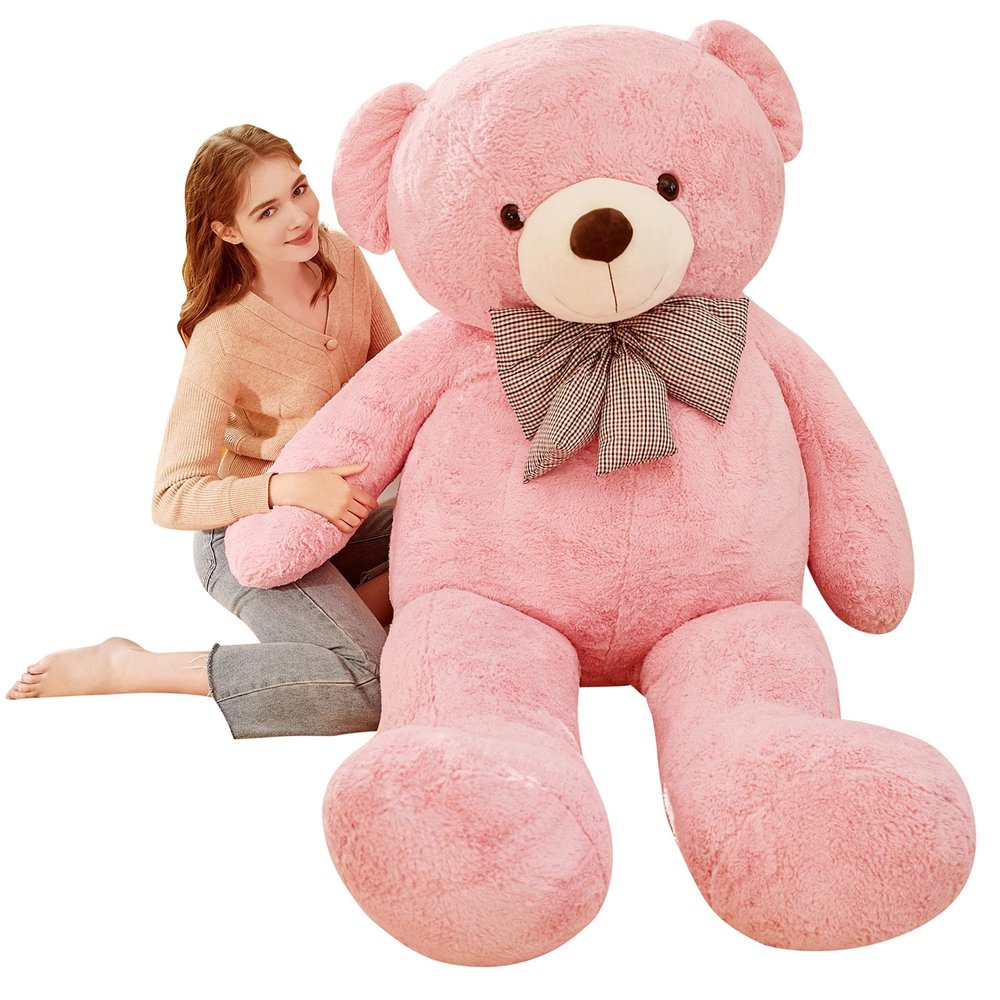 IKASA Giant Teddy Bear Plush Toy Stuffed Animals (Pink, 70 inches)