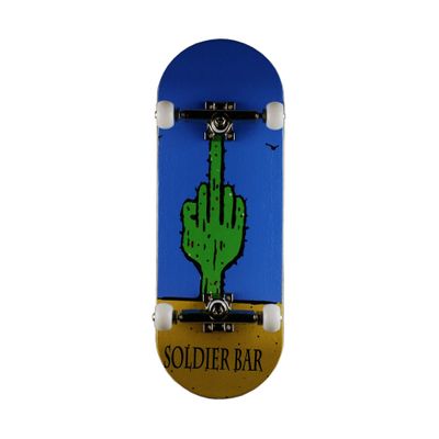 Fingerboards Complete (5 Layer Canadian Maple 34mmx 98mm Deck) Finger Skateboards (+34mm Truck+Globular Wheels) (Cactus)
