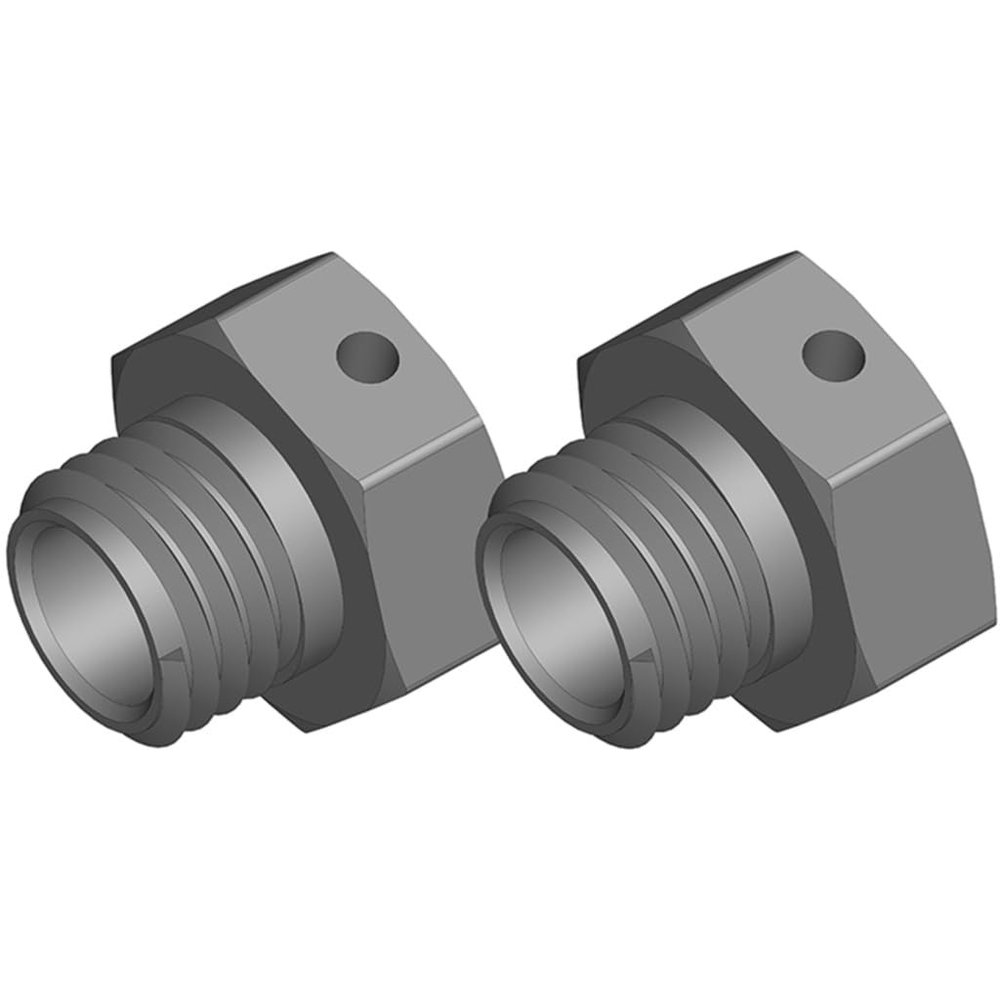 Team Corally - Wheel Hex Adapter - Aluminum - Red - 2 Pcs