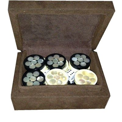 1.18 inch 30 Backgammon Pieces Checkers Inlaid Pearl + Dices Handmade handcraft